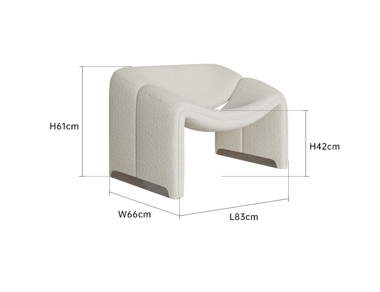 Fabric Leisure Chair Living Room Furniture White cloth Fabric Leisure Chair