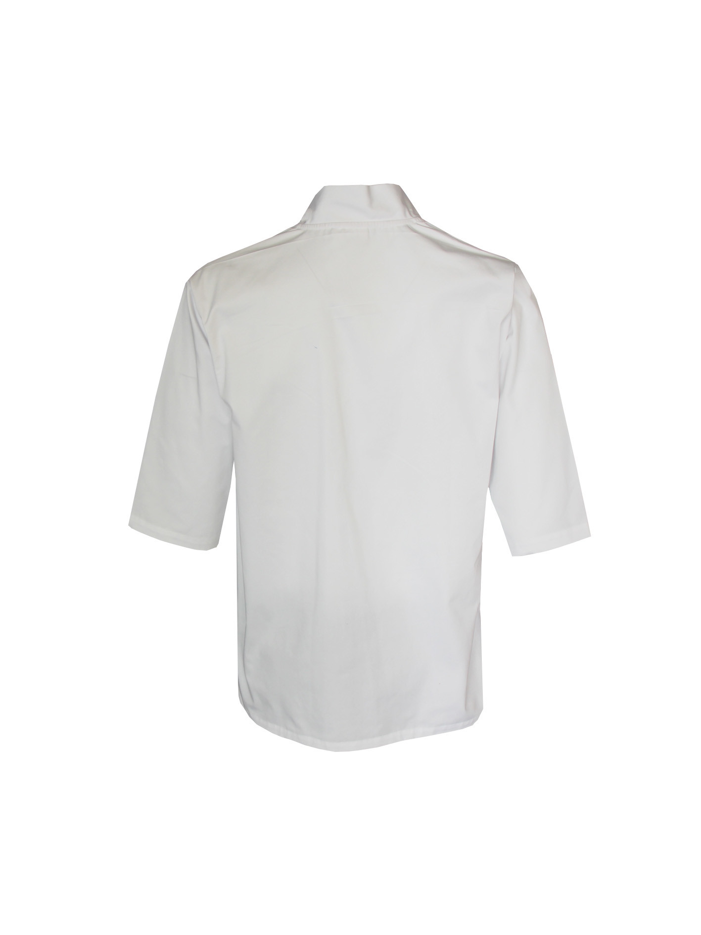 195GSM Three Quarter Sleeve Shirts White Japanese Style Wrinkle Free With Ties