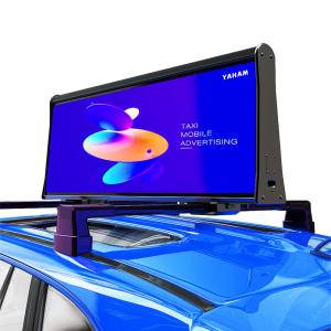 Wholesale Front Access Taxi Roof LED Display Outdoor Full Color Car Roof Top Advertising Sign from china suppliers