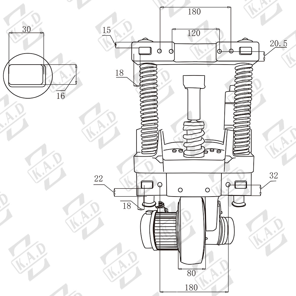 BLDC Forklift Electric Steering Drive Unit