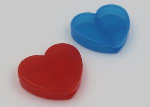 Wholesale 3 Compartments Mini Plastic Pill Case For Travel Heart Shaped LFGB FDA Passed from china suppliers