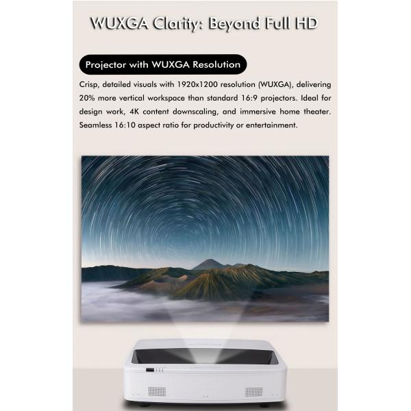 Ultra Short Throw Laser Projector 5000 ANSI Lumens Immersive Projection