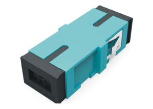 Wholesale ISO RoHS ABS / PBT Aqua Blue color OM3 SC Simplex MM fiber optic adapter from china suppliers
