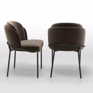 Wholesale Restaurant Fabric Dining Room Chairs Art Metal Leg Dirt Proof 59*50*80cm from china suppliers