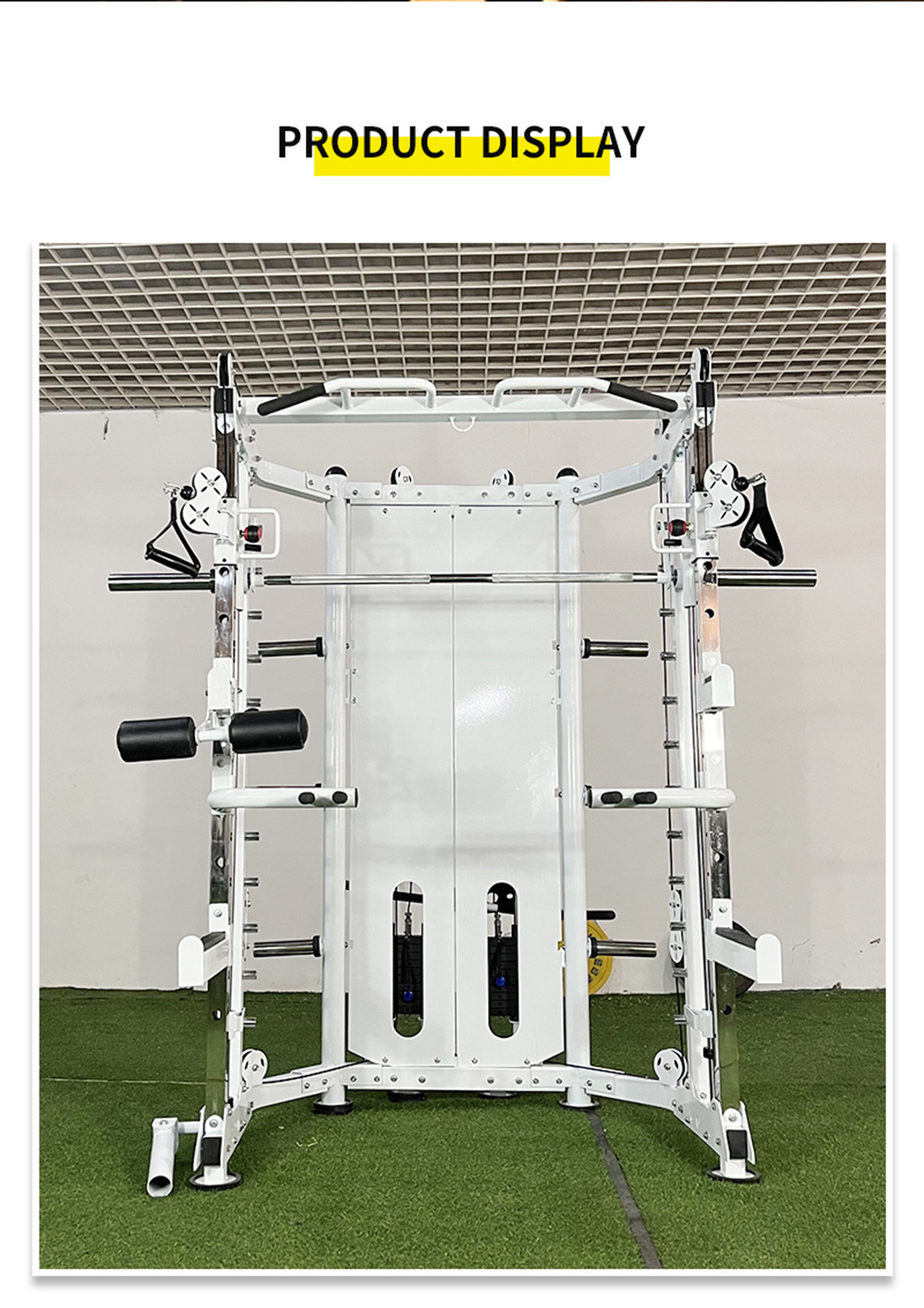 Multi-Function Trainer Smith Machine Squat Rack Home Gym Multi-Station Equipment