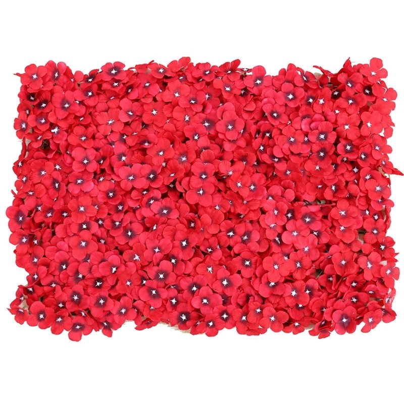 Real Touch Artificial Flower Panel Silk Rose Wall For Wedding Stage Decoration