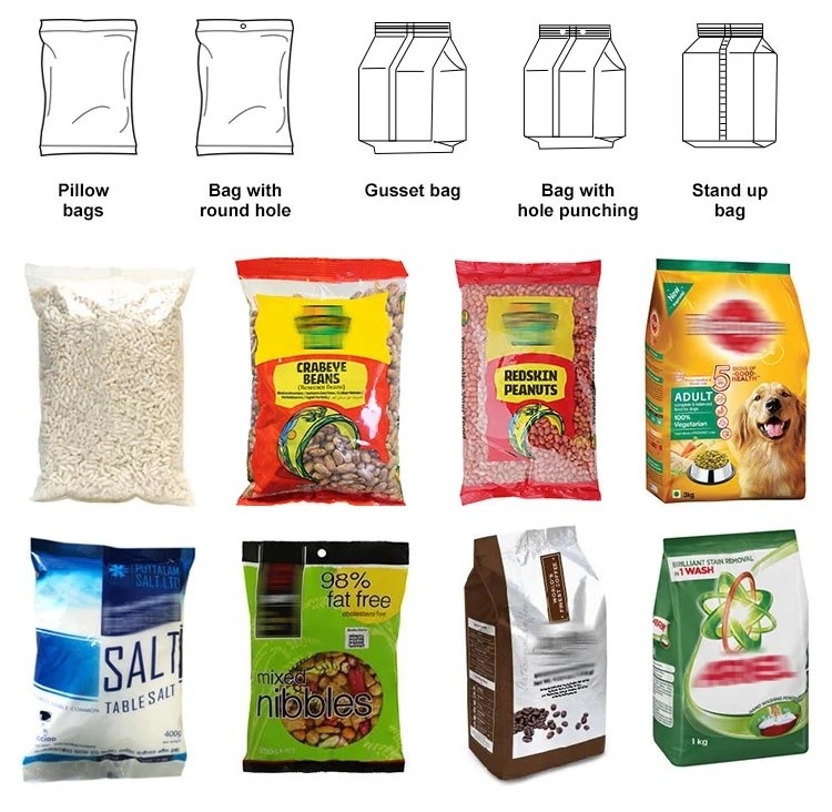 Vertical Large Food Grains Packing Machine Automatic Weighing And Filling Machine