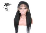 Kinky Straight Full Lace Remy Human Hair Wigs , 130% Density Virgin Hair Full
