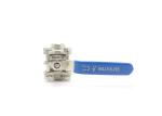 Forged Stainless Steel Valves Hygienic Ball Valves 3pcs Body Heat Resistance