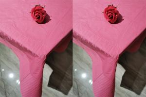 China Wood Pulp New Color Paper Tablecloth ,  Rose Red Paper Tablecloth on sale