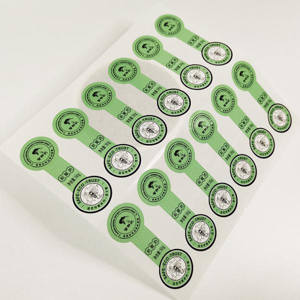 Green Lollipop Food Adhesive Labels Die Cut Stickers For Sealing Boxes Pantone
