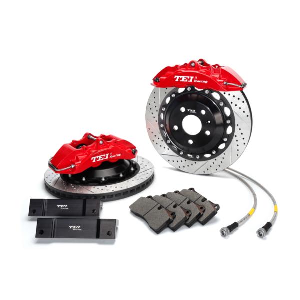TeiRacing P40NS+Big Brake Caliper Kit 4 Pot Racing Caliper for Audi VW BMW Mercedes Benz Subaru Chevrolet Ford Mazda 18 Inch Wheel