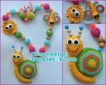 Amigurumi funny toy Nursing necklace Breastfeeding necklace teething toy
