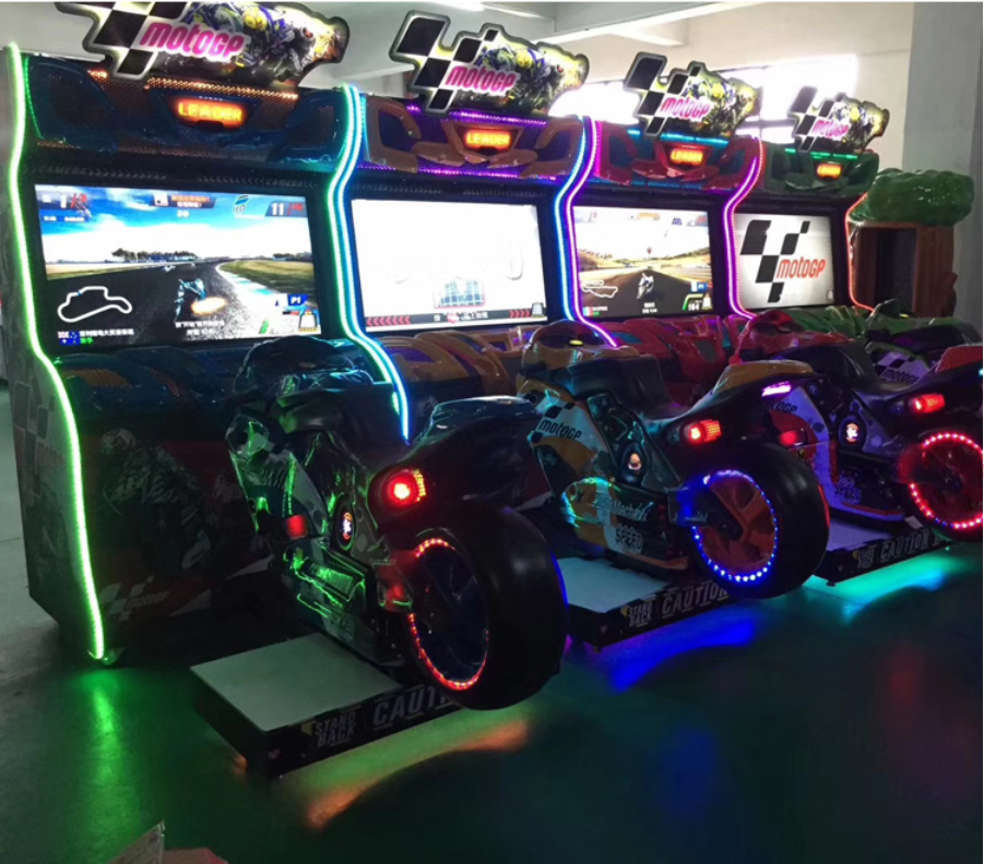 Simulator Motorcycle Racing Motor Arcade Game Machine Customized Realistic Designing