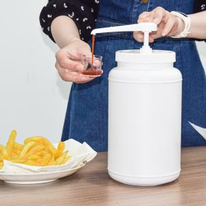 Wholesale Plastic HDPE PP Syrup Dispenser Pump For 3000ML Empty Plastic Container Bottle from china suppliers