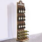 Customized Pretty Design Plywood Display Rack for Store Wooden Wine Display