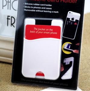 Wholesale Promational gift smart 3M sticky silicone card holder from china suppliers