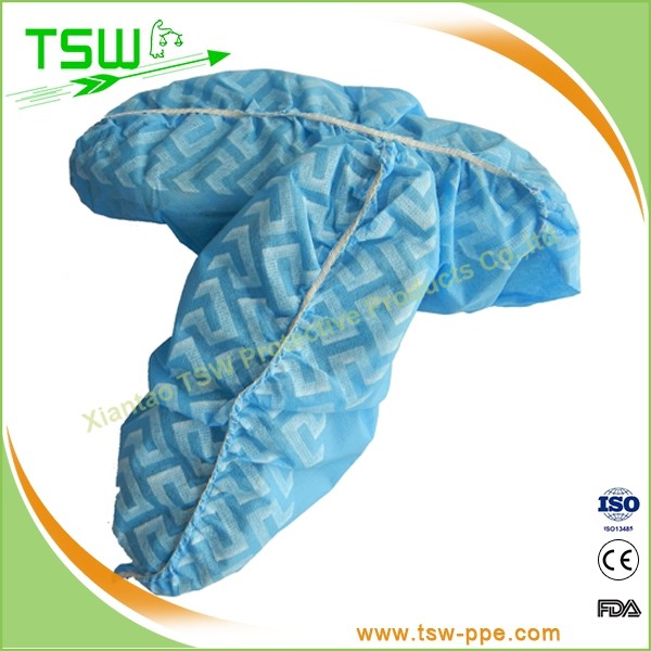 Lint Free 25gsm SPP SMS Skid Resistant Shoe Covers