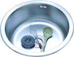 Round SUS304 Stainless Steel Kitchen Sink Single Bowl Kitchen Sink Press Kitchen