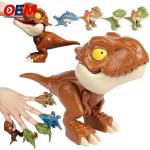 Customized Plastic Animal Dinosaur Finger Toys OEM Woodland Character Finger