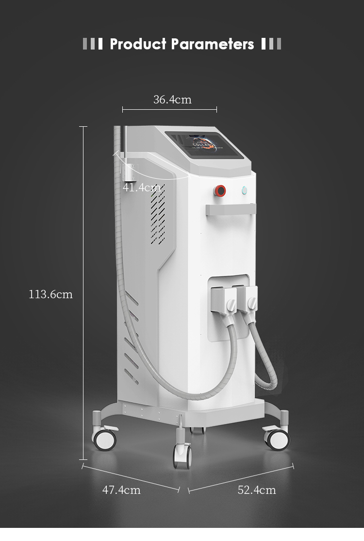 Professional Laser Hair Removal Machine 755 808 1064Nm Beauty Laser Hair Removal Instrument