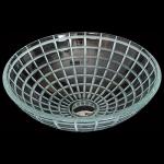 Tempered Glass Wash Basin Bowl 420mm Length Round Glass Vessel Vanity Sink