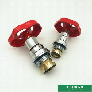 Wholesale Red Color Iron Handle With Chrome Plated Brass Valve Cartridges For Stop Valve Top Parts from china suppliers