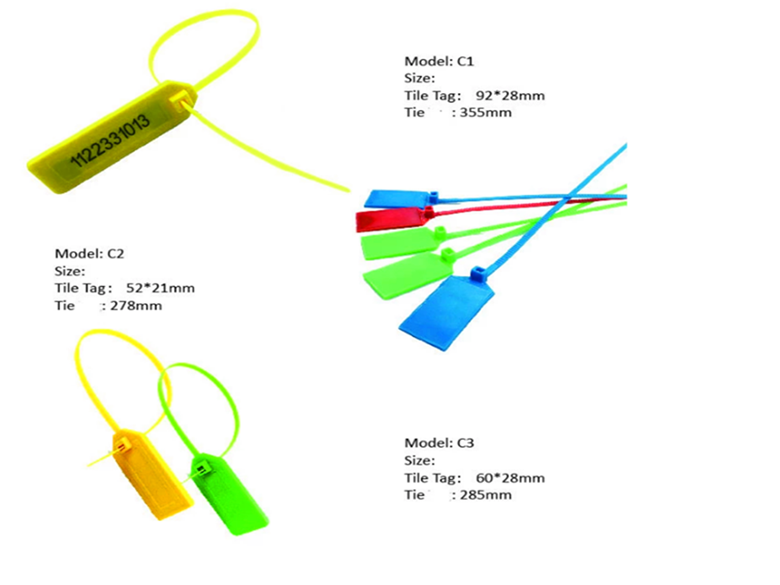 Waterproof Plastic RFID Application UHF Zip Ribbon Seal Tag with Traceability
