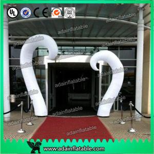 Wholesale Romantic White Inflatable Pillar Tusk Shape For Valentine Wedding Decoration from china suppliers