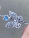 Cultivated Diamond Butterfly Bracelet Fancy Color Diamond Jewelry Earing