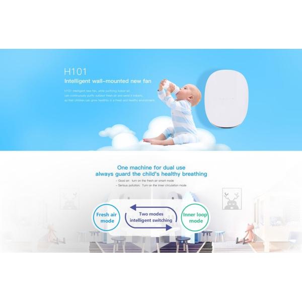 H13 Wall Mounted Air Purifier 60m3/H Fresh Air Supply 25W