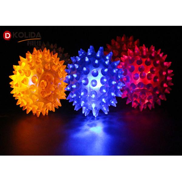 Rubbery Squeezable Glow In The Dark Dog Ball Bouncy Led Ball Approximately 2.5 Inches