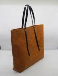 Letter Pattern Washable Kraft Paper Tote Bag Degradable Environmental With Logo
