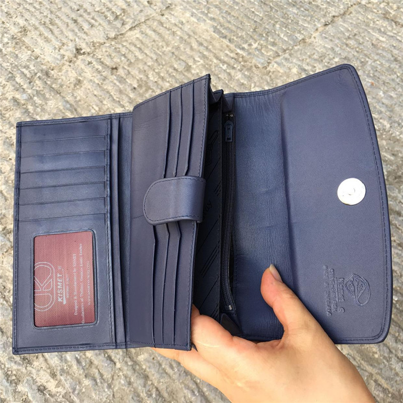 Unisex Authentic Stingray Skin Male Long Trifold Wallet Genuine Leather Women Men Large Clutch Purse Lady Money Bag