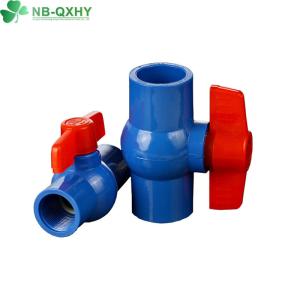 Wholesale Deep Blue Red Handle Building Materials Flexible Ball Valve for Water Supply System from china suppliers