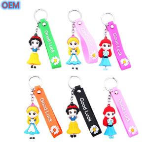 Wholesale OEM Custom 3d Creative Plastic Cute Cartoon Keychain Soft PVC Plastic Keychain from china suppliers