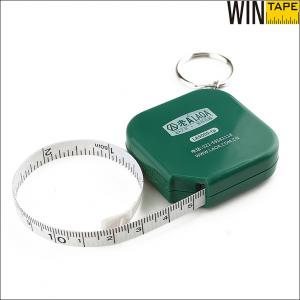China Fiberglass Keyring Tape Measure , Customized Measuring Tape With Button Control on sale