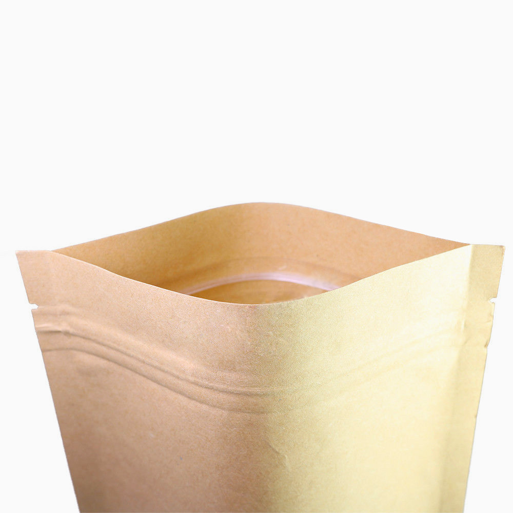 Stand up kraft paper bag with clear window cookies and nuts packing bag