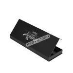 Silver Custom Logo Printed Magnetic Box Black With Paper Insert