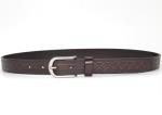Vintage Buckle Womens Genuine Leather Belt Embossing Rhombus Pattern
