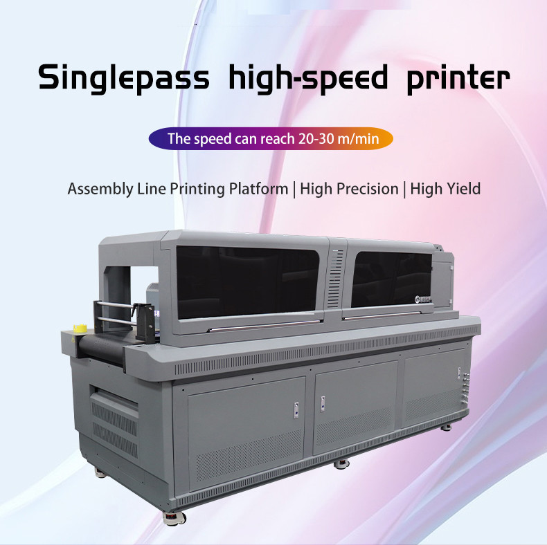 LED UV Lamp Drying System Single Pass UV Printer With Onyx Thrive Rip Software And Optional Plasma Installation