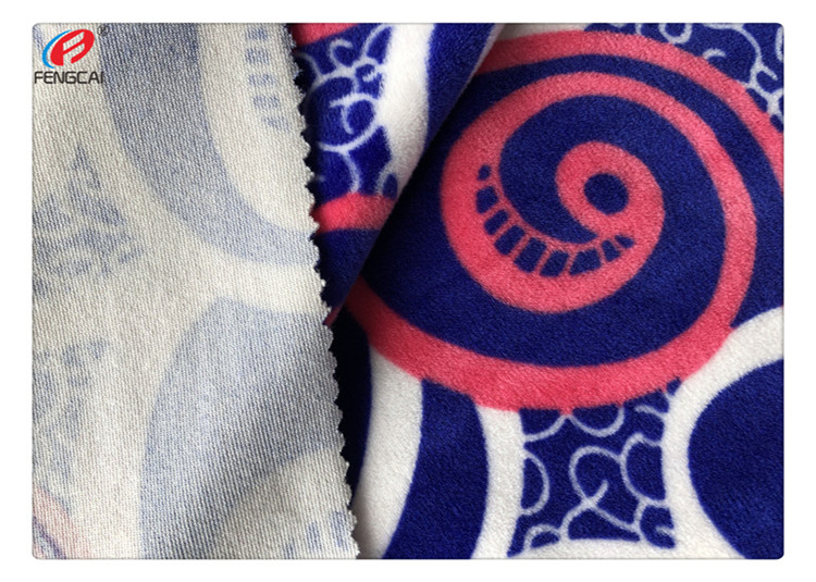 Warp Knitting Stretching Printed Spandex Velvet Fabric 94% Polyester