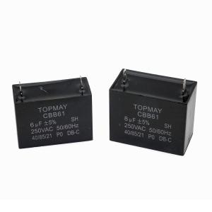 Wholesale Metallized Polypropylene Film Capacitor CBB61 For 250VAC AC Motor Running from china suppliers