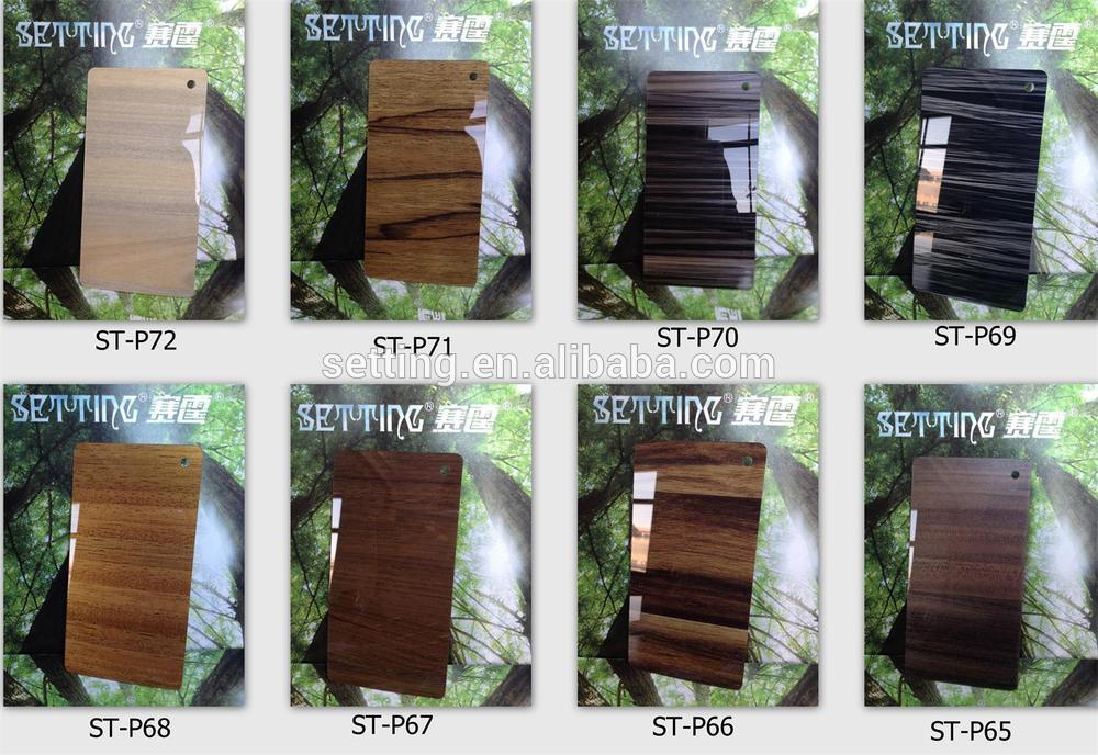 acrylic mdf board veneer grain kitchen door