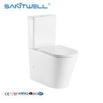 Ceramic Hot Sale Floor Standing WC Two Piece Rimless Close Coupled Toilet