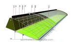 Full Ventilated Film Covered Polyethylene Three Earth Wall Greenhouse for Winter