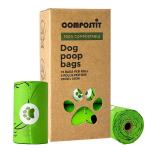 Customizable Flat Top Compostable Pet Waste Bags Retail Box Packed