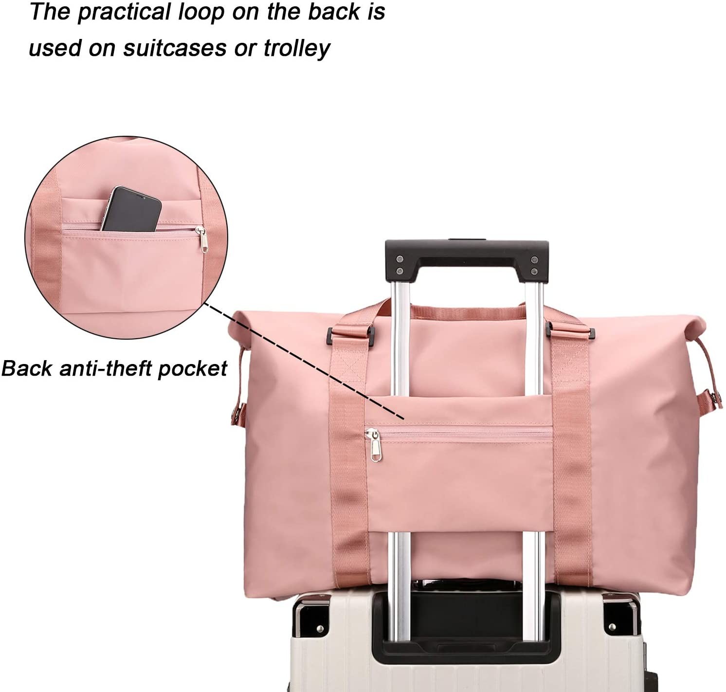 Ladies Duffel Travel Bag For Hiking Backpack Airline Women 46X20X31CM