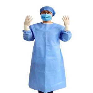 Wholesale AAMI level 3 blue sms waterproof disposable surgical/isolation gowns seams taped reorders to the USA market from china suppliers