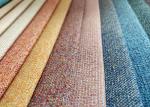 Woven Linen Velvet Upholstery Fabric 345gsm Flame Retardant
